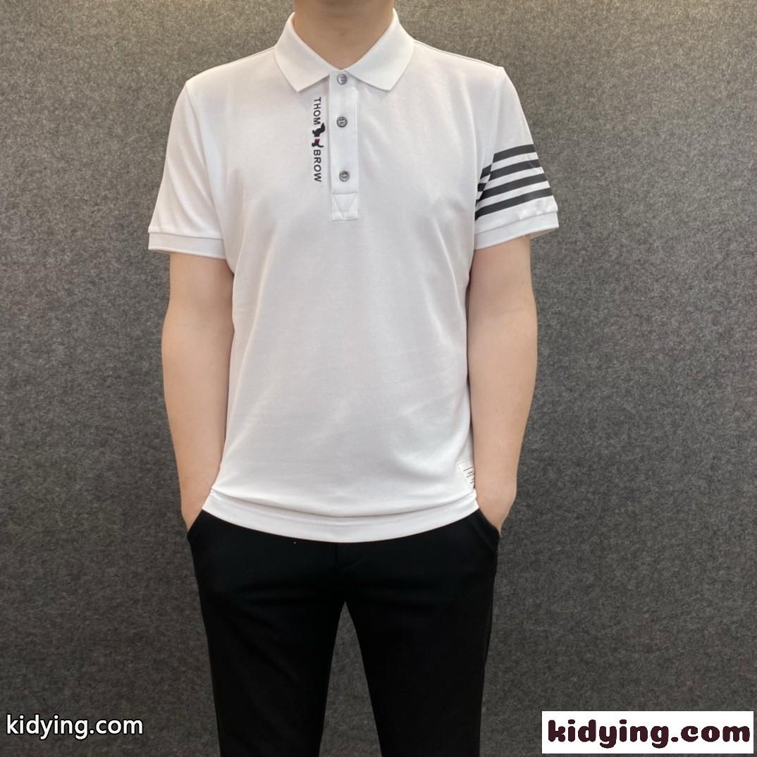 定番 合わせやすい シンプル ポロシャツ お洒落 トムブラウン tシャツ コピー メンズ 快適 半袖 トップス-0