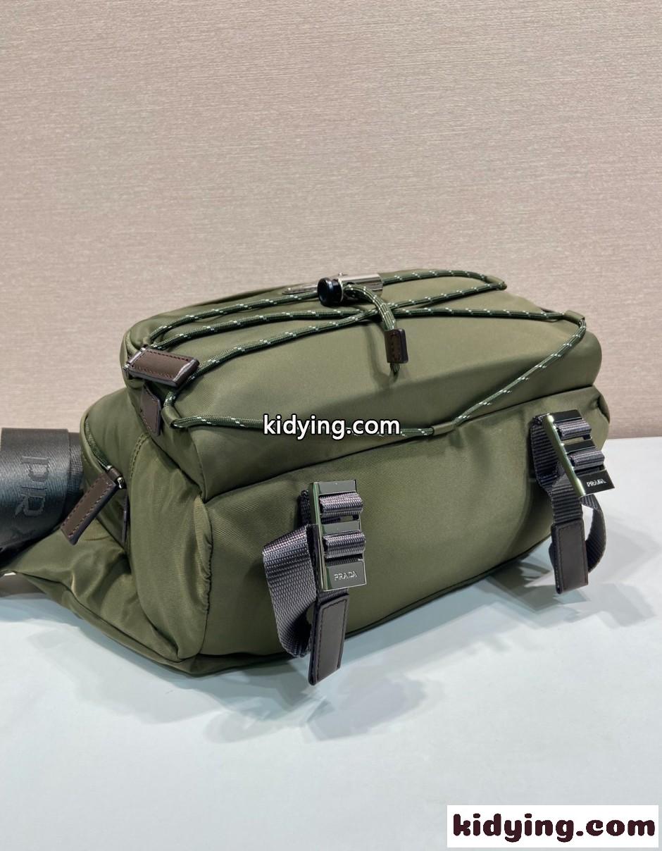 プラダ スピードロック Re-Nylon レザー ショルダーバッグ スーパーコピー 2VH201 グリーン-2