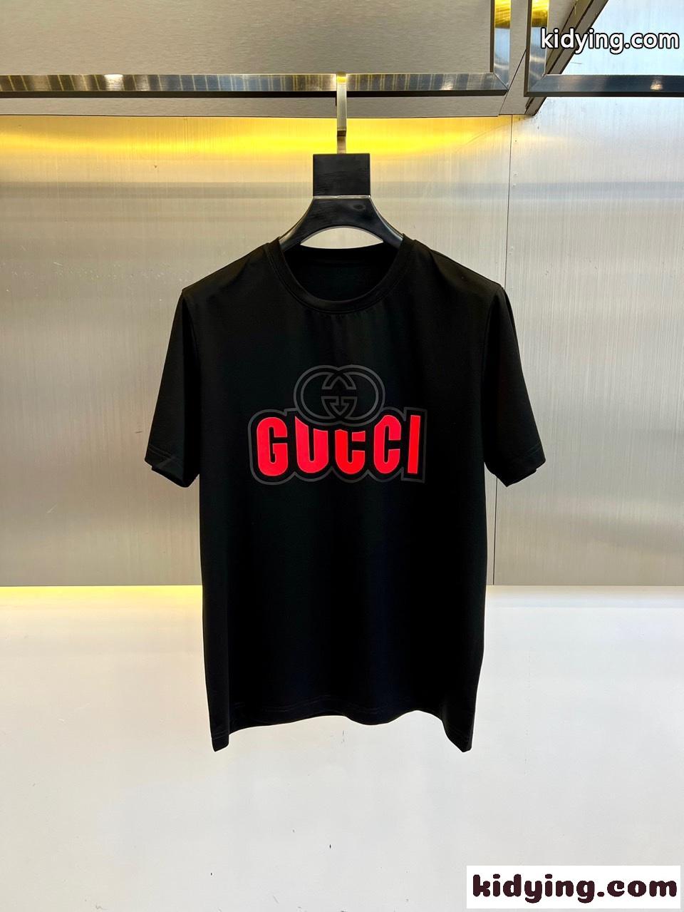 お洒落 グッチ Tシャツ コピー ロゴプリント 半袖Tシャツ ブラック-1