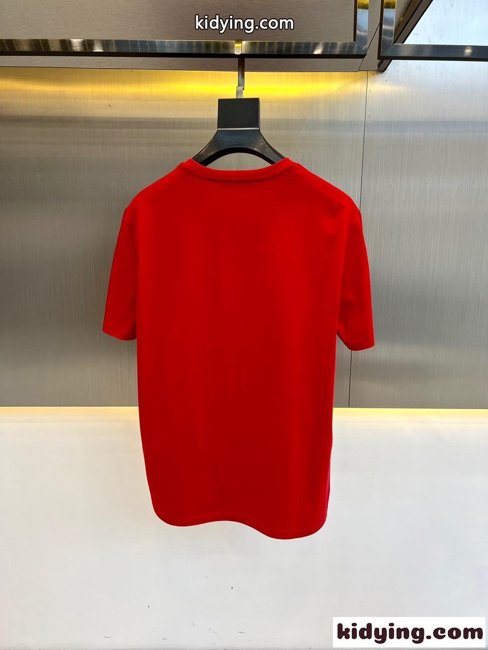 洗練された カジュアル ロゴ ルイ・ヴィトン 半袖Tシャツ コピー レッド-4